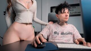 The girl was greatly missing her boyfriend's cock and got it from the table