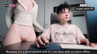 The girl was greatly missing her boyfriend's cock and got it from the table