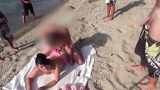 The towel was spread, and unbuttoning followed naturally