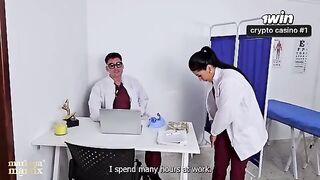 Two stunning women, Mariana Matrix and Silvana Lee, share an intense medical exam experience