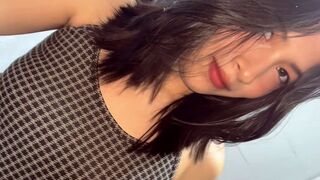 The cute girl is ready to get completely naked and do it naturally