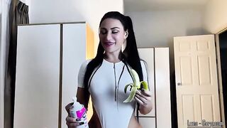 A girl with a sexy body gets her brother’s cock wet with milk