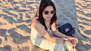 An empty beach isn’t exactly the right spot for intimate moments