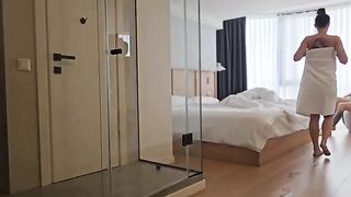The girl was fucked in the ass and received a discharge, just great