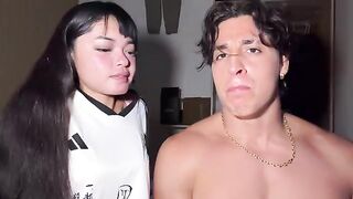 A sexy Iranian babe got creampied by two muscular men