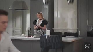 The charming boss turned the girl into a passionate mess