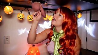 The spirit of Halloween sets the rhythm, and Daphne’s lips play the melody