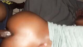 A small ebony chick has her first anal experience with a big black dick