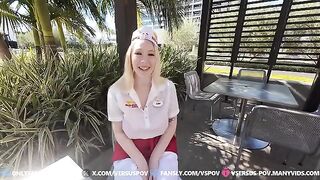 Girl has huge boobs, she knows how to use them well