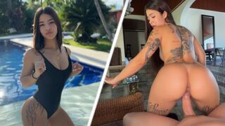 I sat all the way down, holding my breath for a second, with a stunning Colombian teen