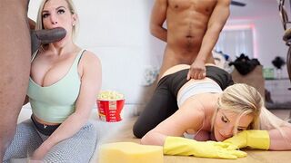 A step mom gets her pussy covered with BBC cum