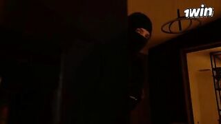 The busty housewife was fucked by a robber in doggy style