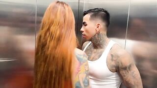 I met my neighbor in the elevator and we fucked hard