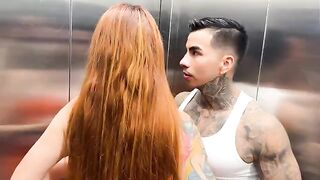 I met my neighbor in the elevator and we fucked hard