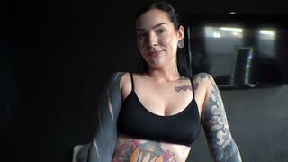 A girl with a metal bracket wears it all the time and fucks intensely