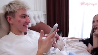 A stepbrother surprised his stepsister with a passionate and intense encounter