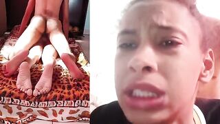 The ring tightens, and the penis bursts through a babe