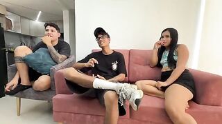 A girl is being fucked in the ass by her boyfriend in POV style