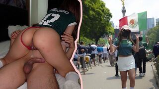 The guy checked the strength of the vagina of a Mexican fan for money