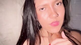 My stepsister is too horny, she can't help but get wild at night