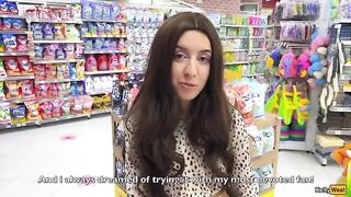 Katty West took the condom off and got cum inside her pussy