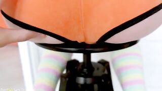 Cute step sister Lana fucks deep in her ass with her step brother
