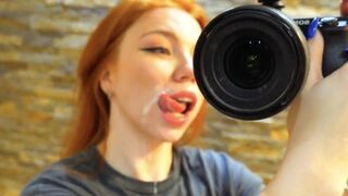 The guy made a mess on the face of a Russian beauty while slapping her