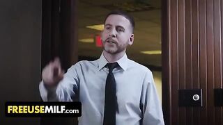 Submissive big-titted MILF babes get fucked by their boss