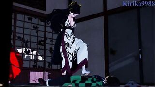 Tanjiro Kamado fucks demon Daki in a special room