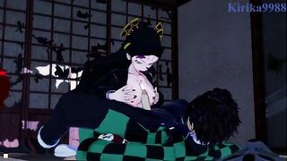 Tanjiro Kamado fucks demon Daki in a special room
