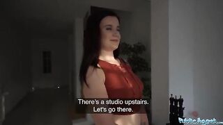 Photography studio visit ends with cute Little Eliss getting fucked for cash