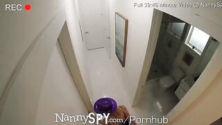 Nanny, who got a bit too festive, is in a compromising situation
